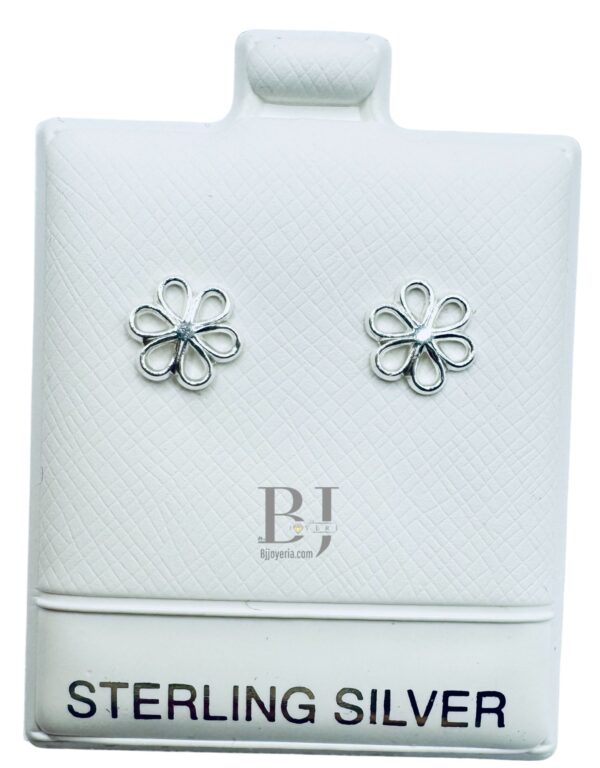 FLOWER SILHOUETTE EARRINGS (ball clasp)