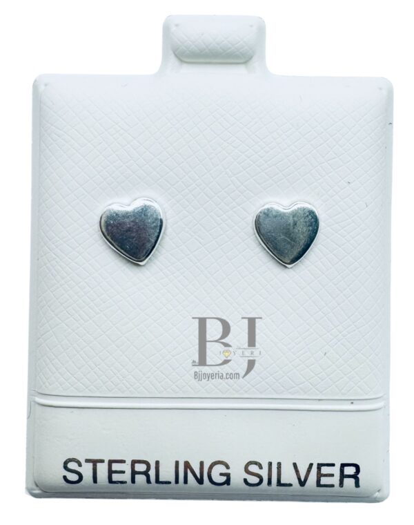 FLAT HEART EARRINGS (ball clasp)