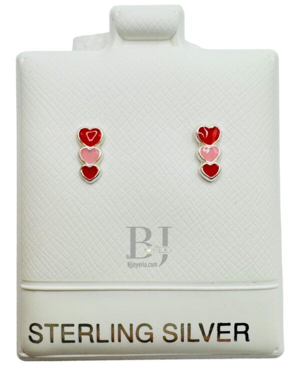 TRIPLE HEART EARRINGS (ball clasp)