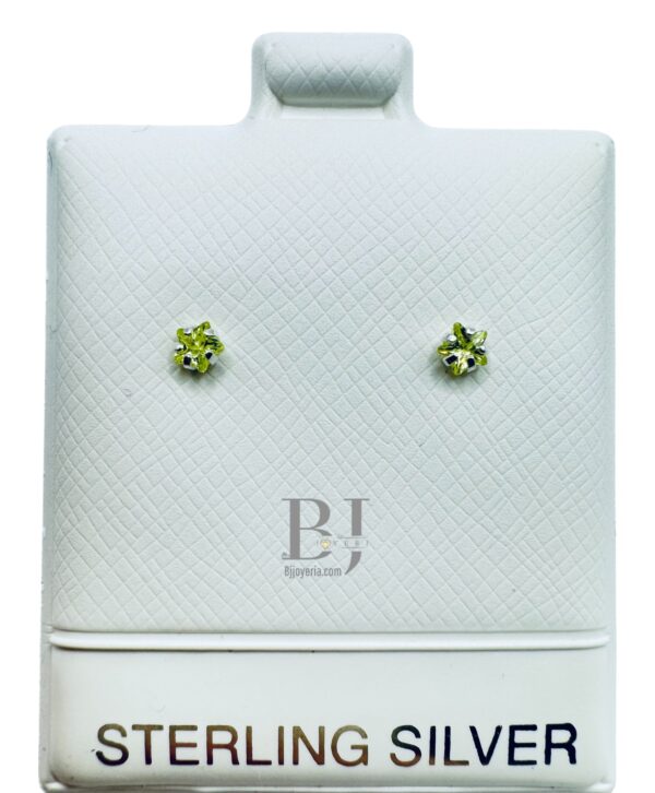 TINY GREEN STAR (ball clasp)