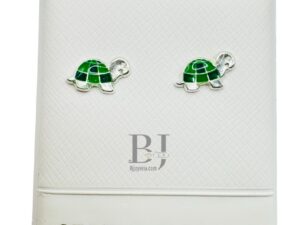 GREEN TURTLE EARRINGS (ball clasp)