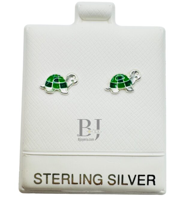 GREEN TURTLE EARRINGS (ball clasp)