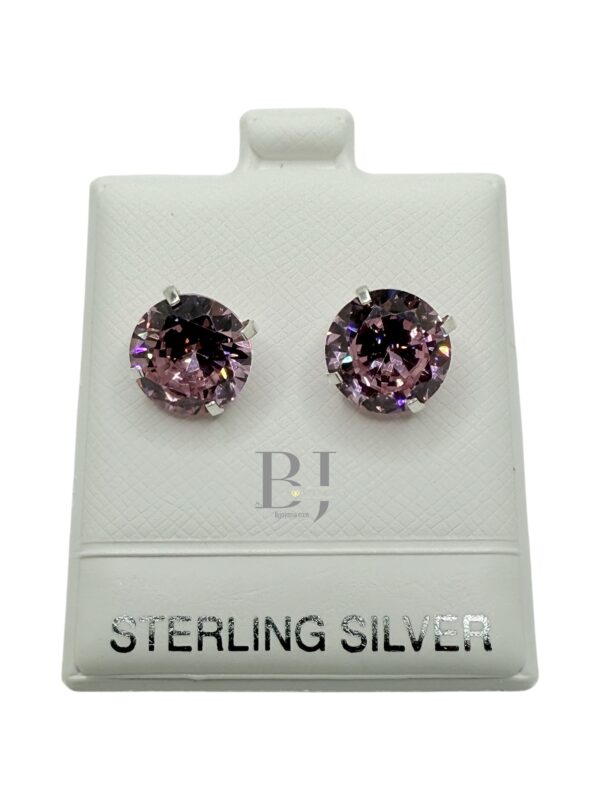 Big zirconia earring (ball clasp) - Image 3