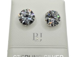 Big zirconia earring (ball clasp)