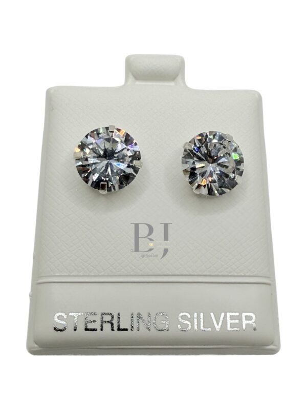 Big zirconia earring (ball clasp)