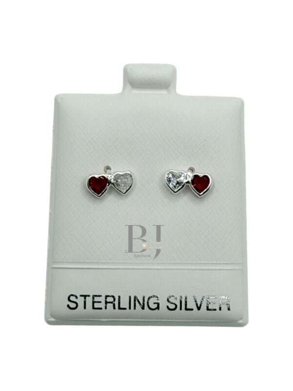 Heart earring (ball clasp) - Image 2