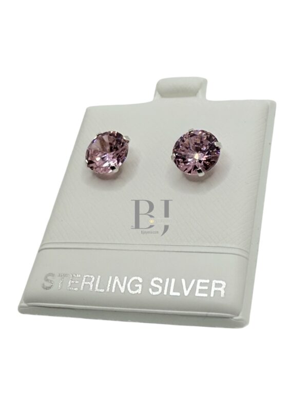 Medium zirconia earring (ball clasp) - Image 2