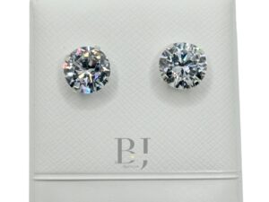 Medium zirconia earring (ball clasp)