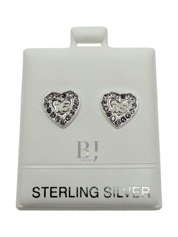 Heart earring (ball clasp) - Image 5
