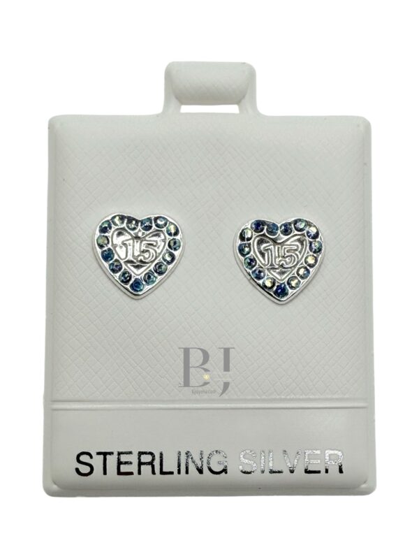 Heart earring (ball clasp) - Image 3