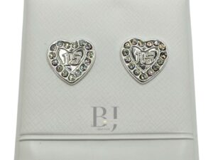 Heart earring (ball clasp)