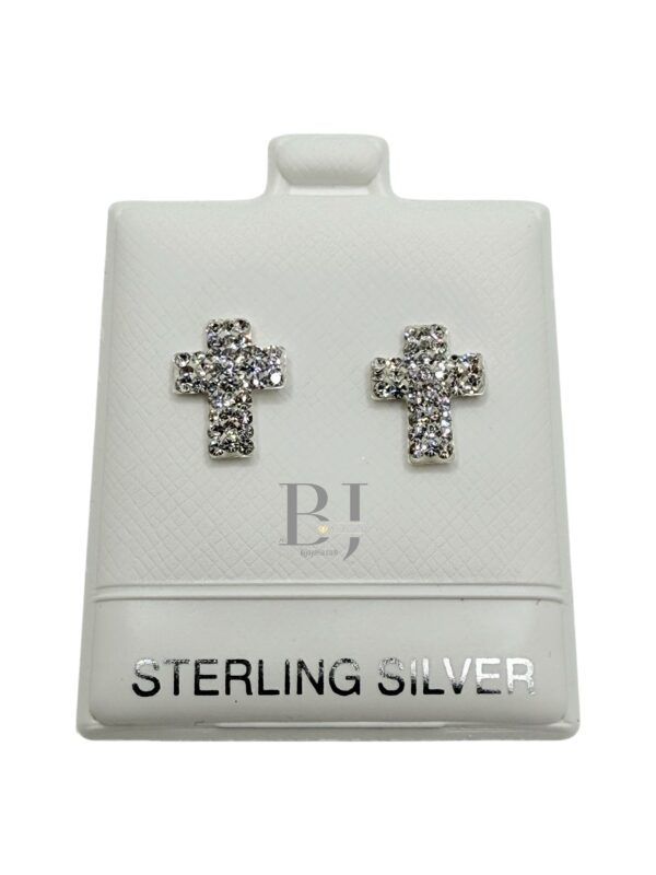 Cross earring (ball clasp) 1687