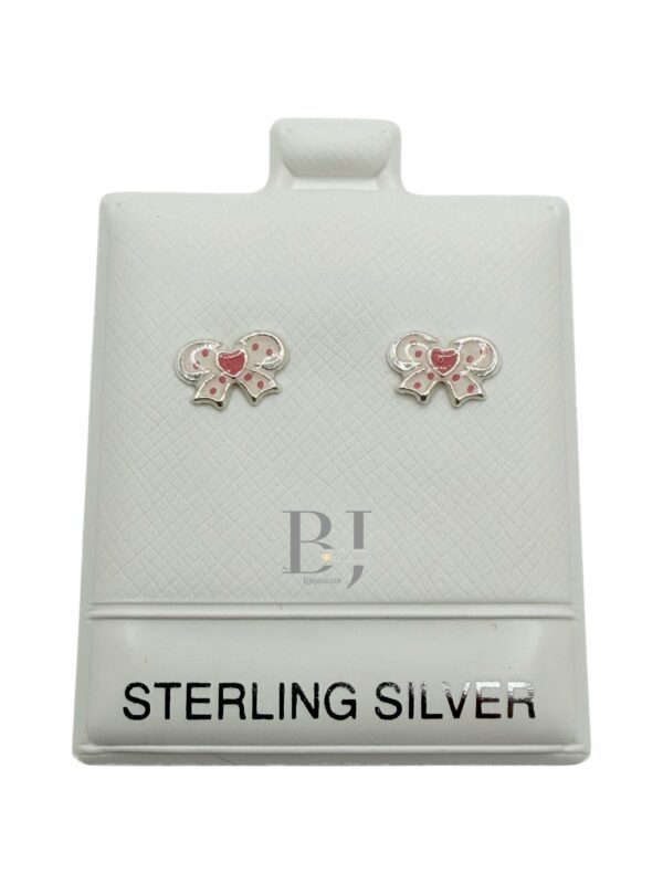 Bow earring (ball clasp) - Image 3