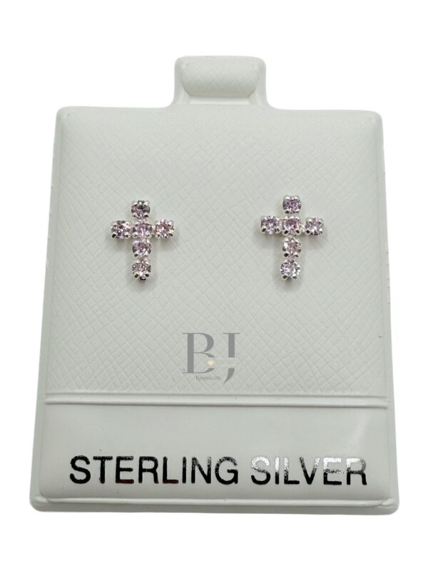 Cross earring (ball clasp) - Image 3