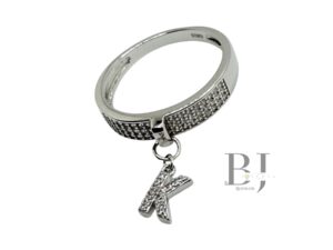 CHARM RING LETTER K