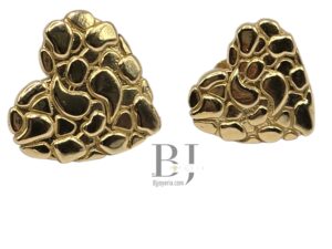 HEART NUGGET EARRINGS