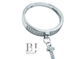 "T" LETTER CHARM RING