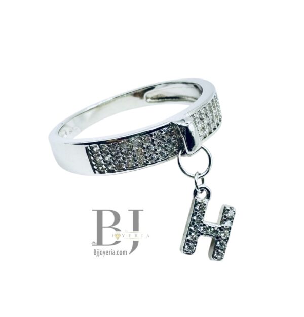 "H" LETTER CHARM RING - Image 2