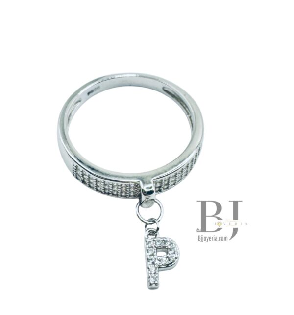 "P" LETTER CHARM RING - Image 2
