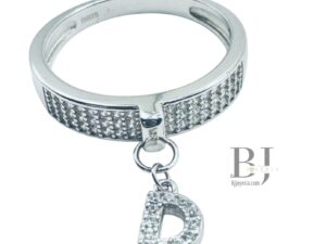 "D" LETTER CHARM RING