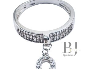 "O" LETTER CHARM RING