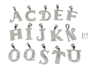 BAGUETTE LETTER PENDANT