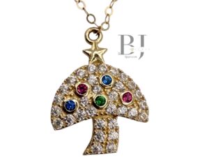 THIN CHAIN AND MUSHROOM PENDANT (1795)