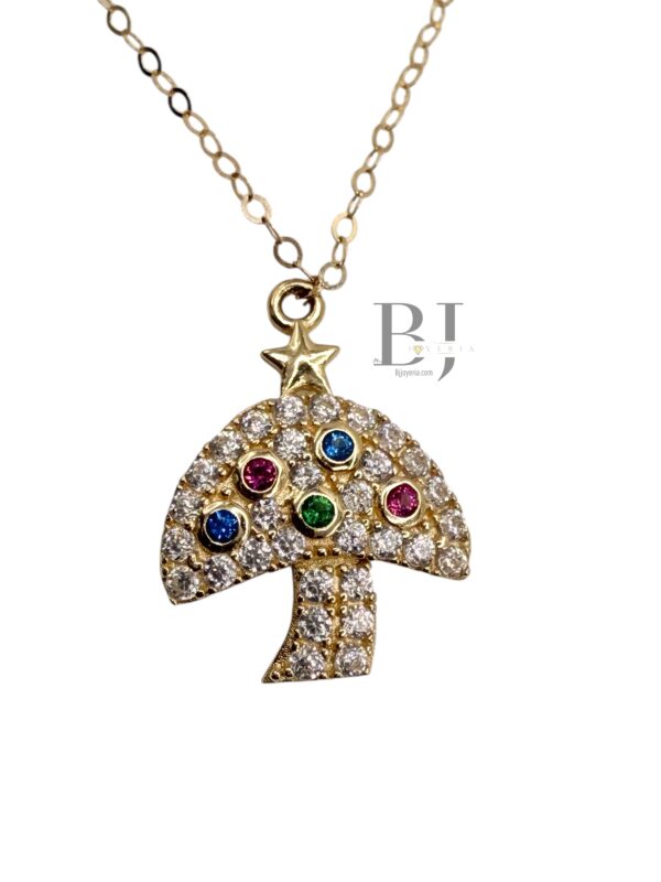 THIN CHAIN AND MUSHROOM PENDANT - Image 2