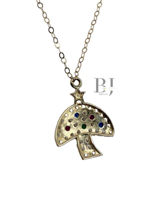 THIN CHAIN AND MUSHROOM PENDANT - Image 3