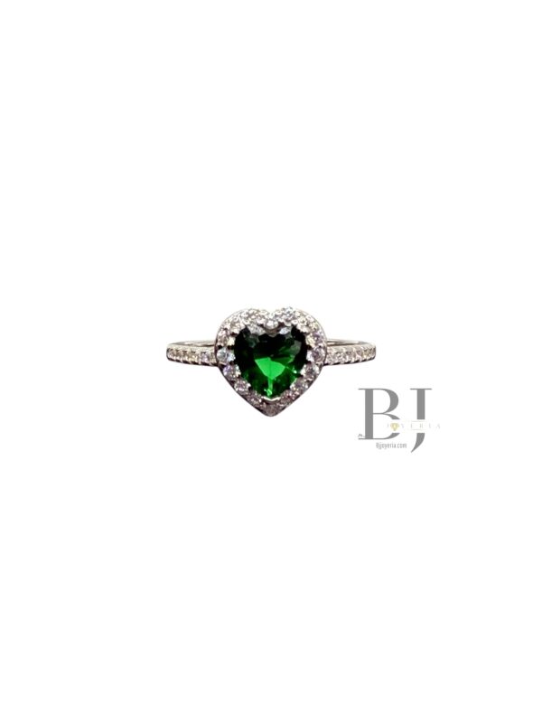 GREEN HEART RING #9 (0682)