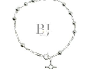 CROSS CHARM BEADED BRACELET