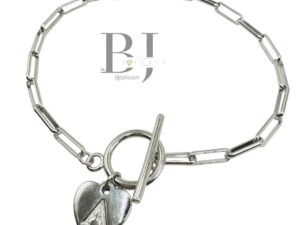 LETTER "A" HEART BRACELET
