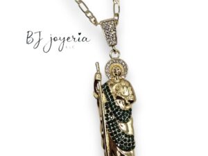 COPPER CHAIN WITH SAN JUDAS JUMBO PENDANT (1742)