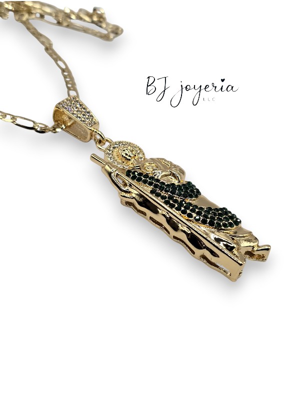 COPPER CHAIN WITH SAN JUDAS JUMBO PENDANT (1742) - Image 4