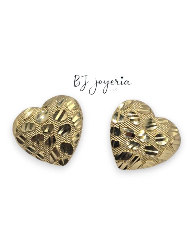 NUGGET HEART EARRINGS (0051)