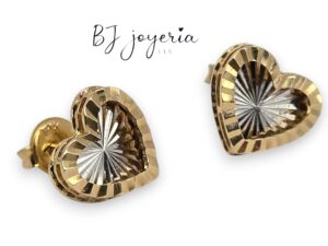 HEART SHAPPED EARRINGS WITH WHITE GOLD (0514)