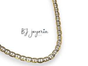 SOLID TWO GOLD FLAT CHAIN 24"/4MM (0449)