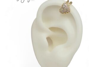 COPPER EAR CUFF ARO HEART (0687)