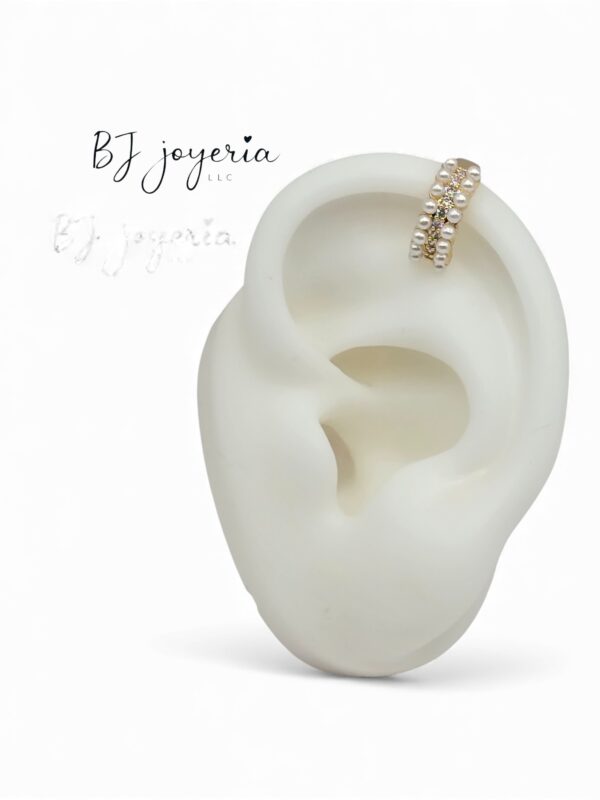 COPPER EAR CUFF MINI PEARL (0684)