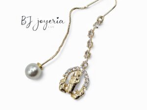 COPPER SAN JUDAS/ELEPHANT PENDANT EARRINGS (0691)