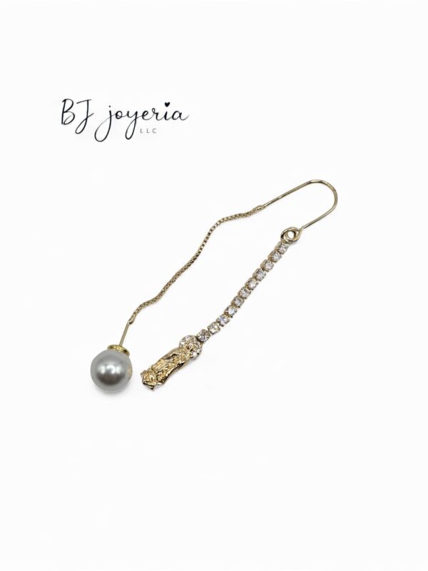 COPPER PENDANT EARRINGS VIRGIN (0692)