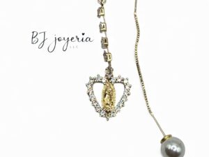 COPPER PENDANT EARRINGS VIRGIN/HEART (0700)