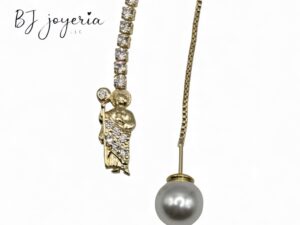 Copper Pendant Earrings Saint Jude (0695)