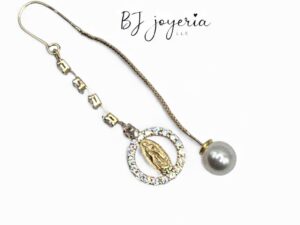 COPPER PENDANT EARRINGS VIRGIN (0694)