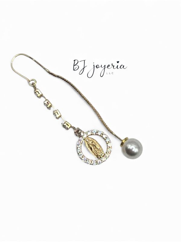 COPPER PENDANT EARRINGS VIRGIN (0694)