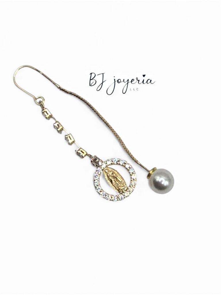 COPPER PENDANT EARRINGS VIRGIN (0694)