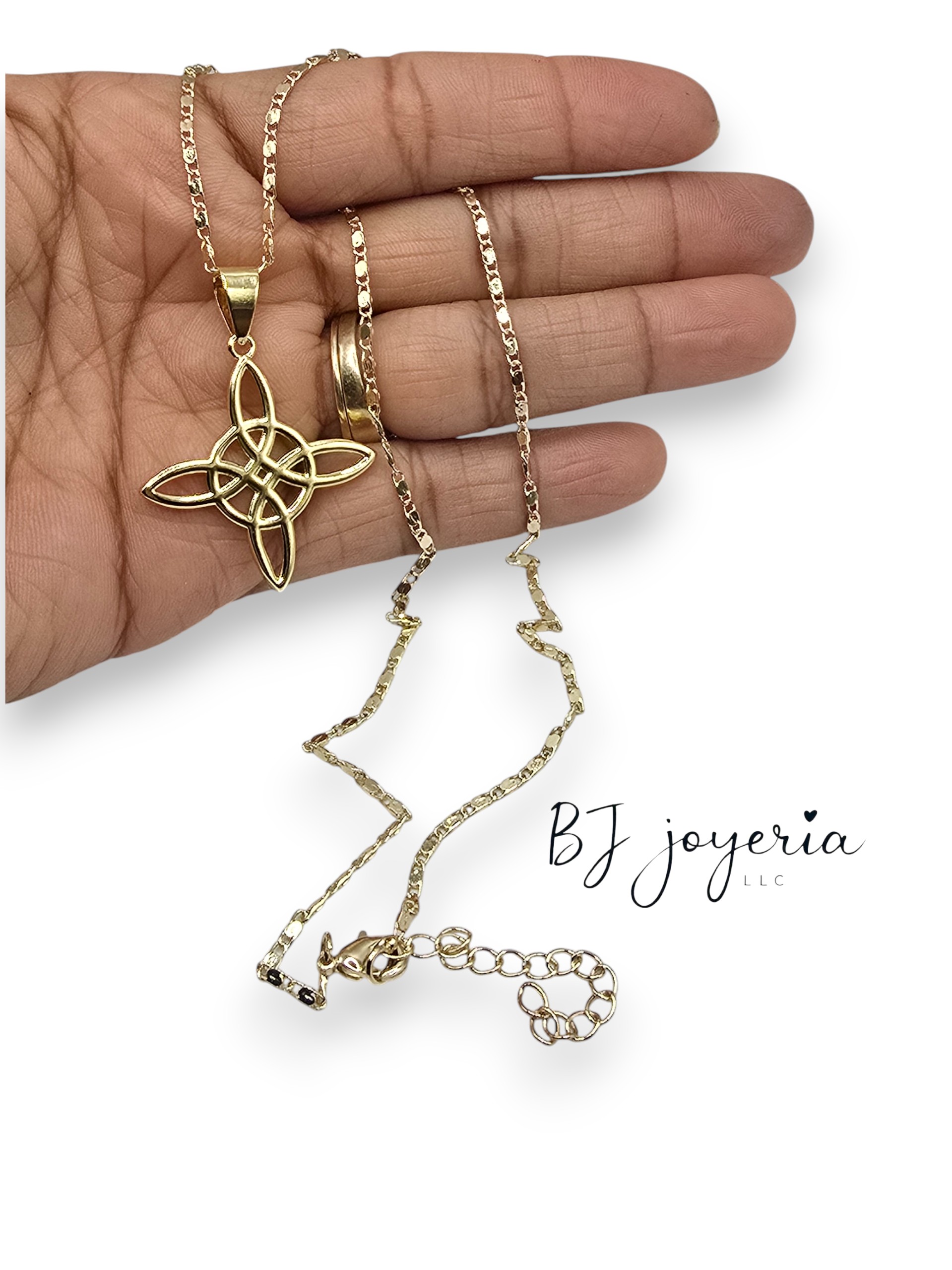 COPPER CHAIN AND WITCH KNOT PENDANT (0699) - Image 3