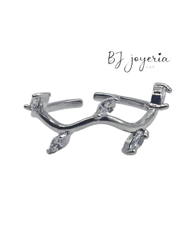 COPPER RING LEAVES (0707)