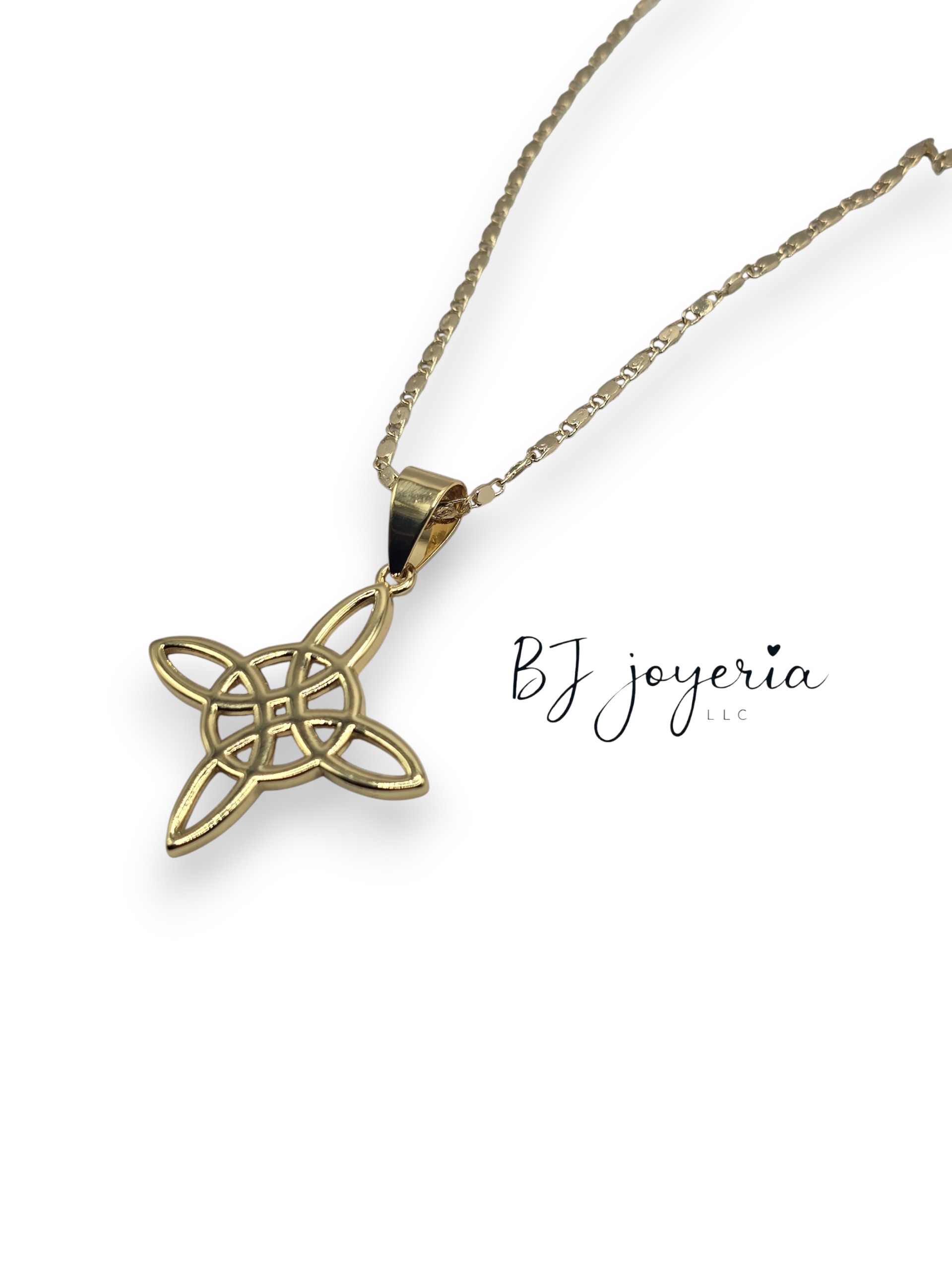 COPPER CHAIN AND WITCH KNOT PENDANT (0699)