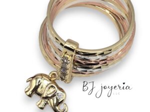 COPPER WEEKLY RING WITH ELEPHANT CHARM (1785)